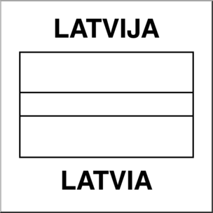 Clip Art: Flags: Latvia B&W