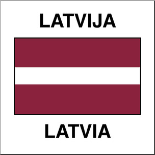 Clip Art: Flags: Latvia Color