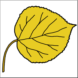 Clip Art: Leaf: Aspen Autumn Color