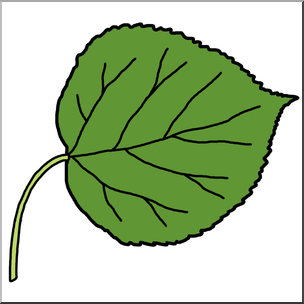 Clip Art: Leaf: Aspen Color