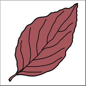 Clip Art: Leaf: Dogwood Autumn Color