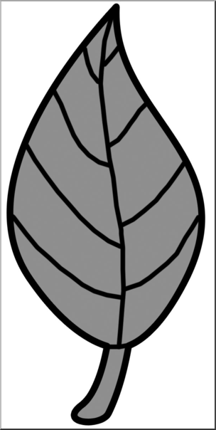 Clip Art: Leaf Grayscale