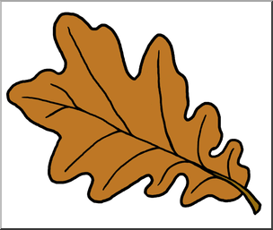 Clip Art: Leaf: Oak Autumn Color
