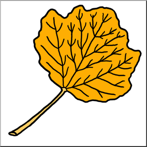 Clip Art: Leaf: Poplar Autumn Color