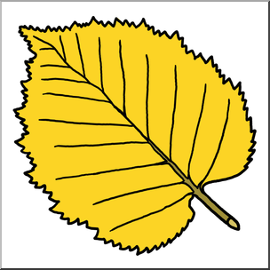 Clip Art: Leaf: White Birch Autumn Color