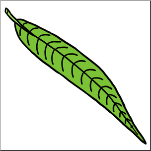 Clip Art: Leaf: Willow Color