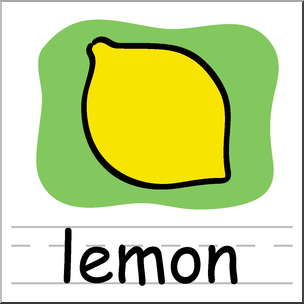Clip Art: Basic Words: Lemon Color Labeled