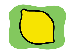 Clip Art: Basic Words: Lemon Color Unlabeled