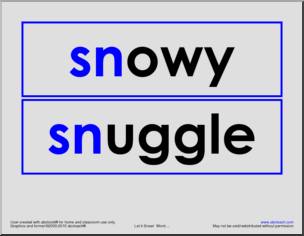 Reading: Phonics: Word Wall: Let it Snow (primary)