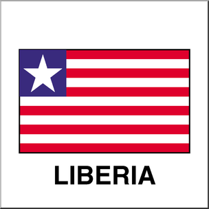 Clip Art: Flags: Liberia Color