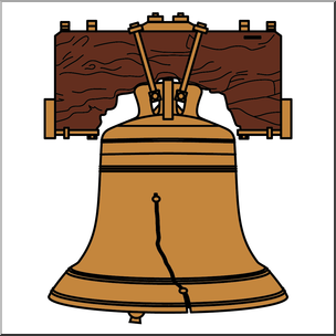Clip Art: Liberty Bell Color