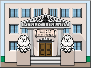 Clip Art: Buildings: Library Color