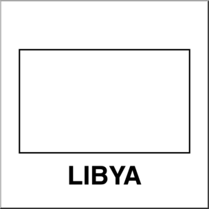 Clip Art: Flags: Libya B&W