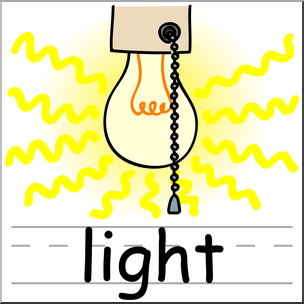 Clip Art: Basic Words: Light Color Labeled