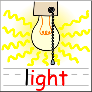 Clip Art: Basic Words: -ight Phonics: Light Color