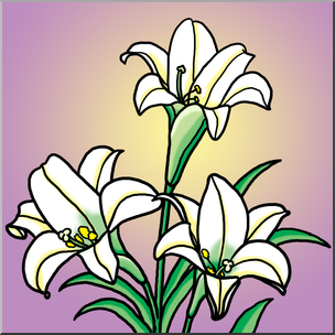 Clip Art: Lilies Color