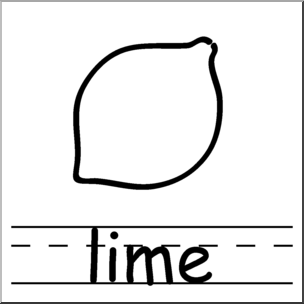 lime clip art black and white