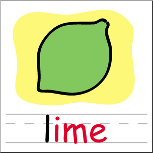 Clip Art: Basic Words: -ime Phonics: Lime Color