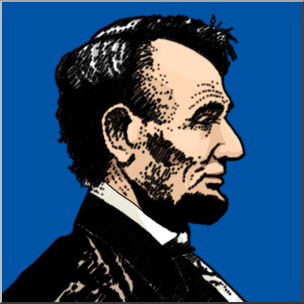 Clip Art: US: Lincoln Portrait Color