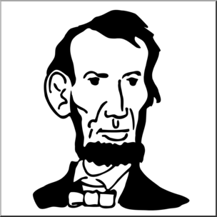 Clip Art: US: President Lincoln B&W