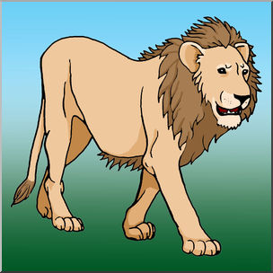 Clip Art: Big Cats: Lion Color