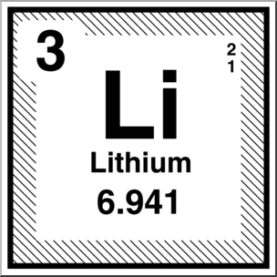 Clip Art: Elements: Lithium B&W