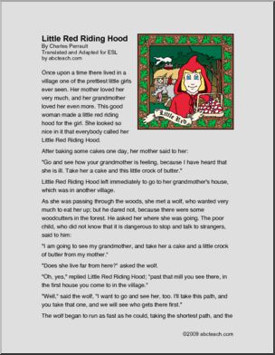Fairy Tale: “Little Red Riding Hood”–adapted from Charles Perrault (ESL)