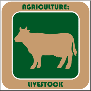 Clip Art: Natural Resources: Livestock Color Labeled