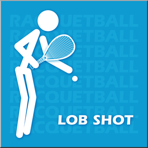 Clip Art: Racquetball Lob Shot Color