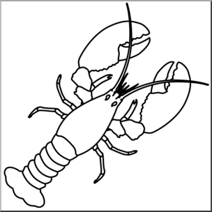 Clip Art: Lobster B&W