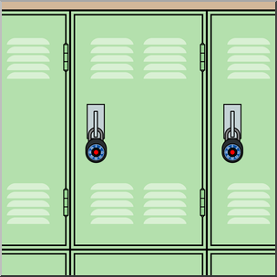 Clip Art: Lockers 1 Color 1