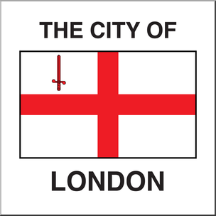 Clip Art: Flags: London Flag Color
