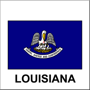 Clip Art: Flags: Louisiana Color