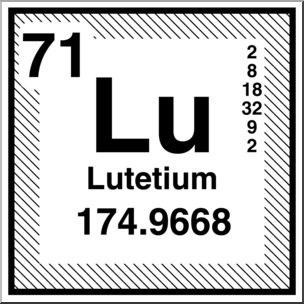 Clip Art: Elements: Lutetium B&W
