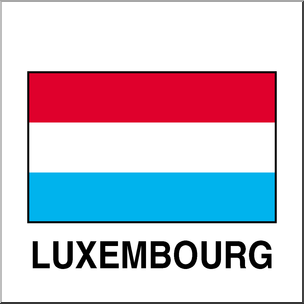 Clip Art: Flags: Luxembourg Color