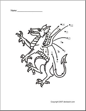 Dot to Dot: Medieval Dragon (to 15)