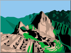 Clip Art: Machu Picchu Color