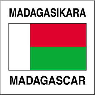 Clip Art: Flags: Madagascar Color
