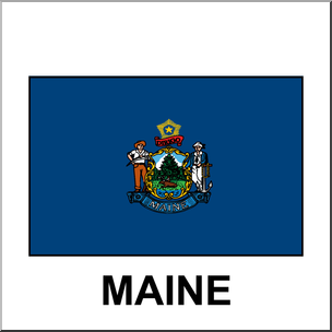 Clip Art: Flags: Maine Color