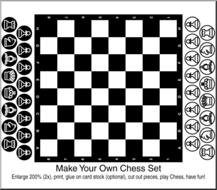 Clip Art: Chess B&W 2 – Abcteach
