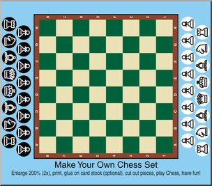 Clip Art: Make Your Own Chess Set Color