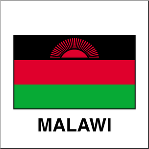 Clip Art: Flags: Malawi Color