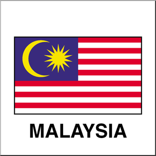 Clip Art: Flags: Malaysia Color