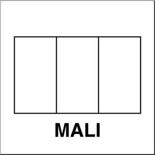 Clip Art: Flags: Mali B&W