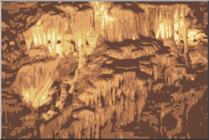Clip Art: Mammoth Cave Drapery Room Color