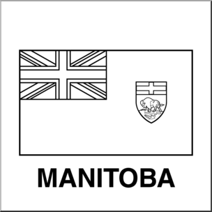 Clip Art: Flags: Manitoba B&W