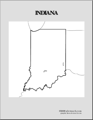 Map: U.S. – Indiana