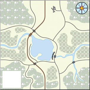 Clip Art: Generic Map 01 Color Blank