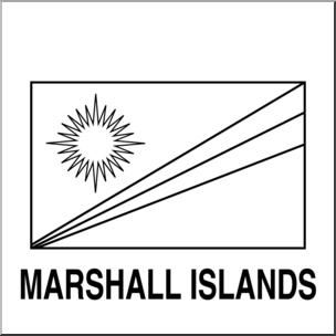 Clip Art: Flags: Marshall Islands B&W