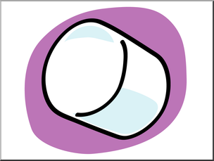 Clip Art: Basic Words: Marshmallow Color Unlabeled